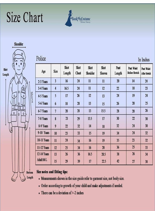 BookMyCostume Police Community Helper Kids Fancy Dress Costume 4-5 Years - Image 4